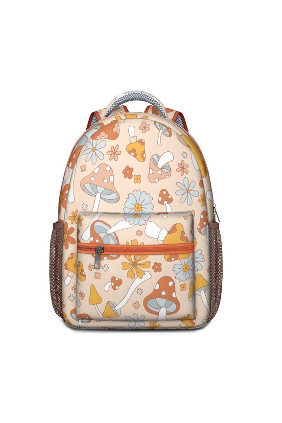 Gothic Mushroom Waterproof Backpack for Students - Lightweight & Ergonomic Design with Spacious Compartments