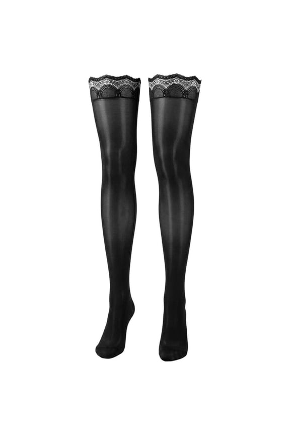 Gothic Music Note Pattern Over The Knee Socks, Cotton Mid Calf Socks, One Size