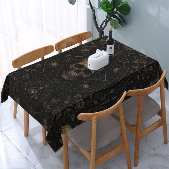 Gothic Mystery Alchemy Art Rectangular Tablecloth 54"x 72" Waterproof Rectangle Table Cover Cloth for Kitchen Dining Room Picnic Home Party