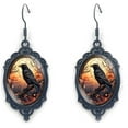 thumbnail image 1 of Gothic Mystery Witch Cameo Earrings,Vintage Crystal Glass Witch Dangle Earring Punk Style Mystery Earrings Goth Victorian Earring Halloween Jewelry for Women, 1 of 2
