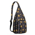 thumbnail image 1 of Gothic Mystical Crossbody Bag - Sun & Moon Star Print, Dark Aesthetic Sling Pack, Waterproof & Adjustable Strap, 1 of 4