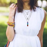 Gothic Necklaces Chakra Sun And Moon Charm Pendant Layered Choker Necklace Set Gothic Jewelry For Women[o636]