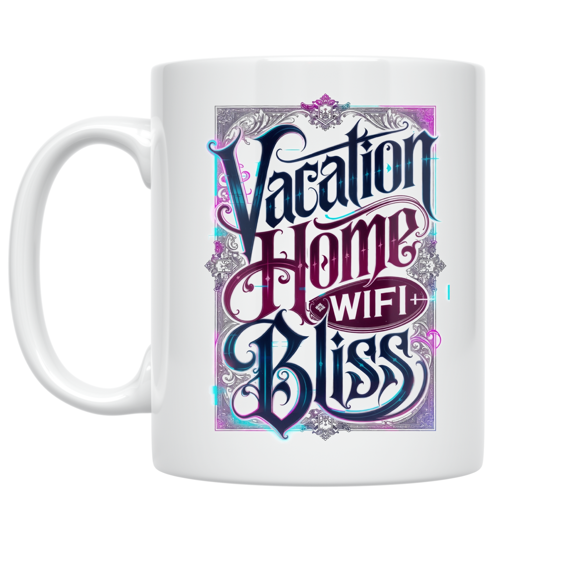 Gothic Neon Design - Tech-Savvy Vacation Home Enthusiast - 11 oz Ceramic Coffee Mug
