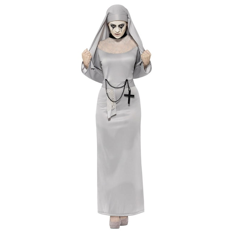 Gothic Nun Costume Adult Grey Gothic Nun Costume Adult Grey