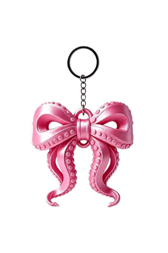 Gothic Octopus Bow Bag Charm, Tentacle Hanging Ornament for Handbags Backpacks and Keys