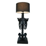 Gothic Ossuary Black Skeleton Rib Cage Torso Human Anatomy Table Lamp ...