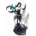 thumbnail image 1 of Gothic Pearl Visionary Fairy Strolling With Solar Viserion Dragon Pet Figurine Decor Sculpture, 1 of 4