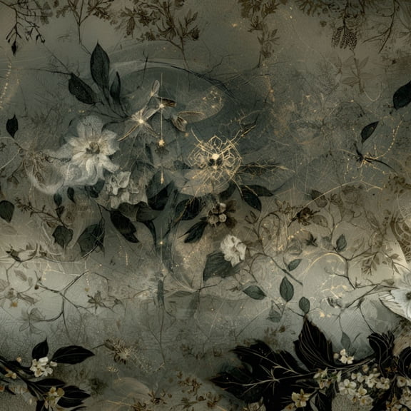 Gothic Peel and Stick Wallpaper Fantasy Moth Spirit Silver Light Earthy Tones Wall Mural 23.6in x 9.8ft Self Adhesive Removable Wall Paper Renter Friendly Wallpaper for Bedroom