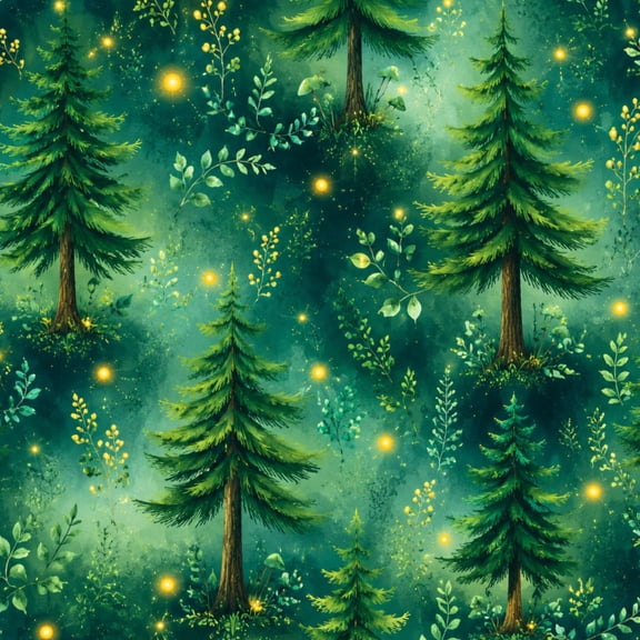 Gothic Peel and Stick Wallpaper Forest Glowing Fireflies Greenery Wall Mural 23.6in x 9.8ft Self Adhesive Removable Wall Paper Renter Friendly Wallpaper for Bedroom