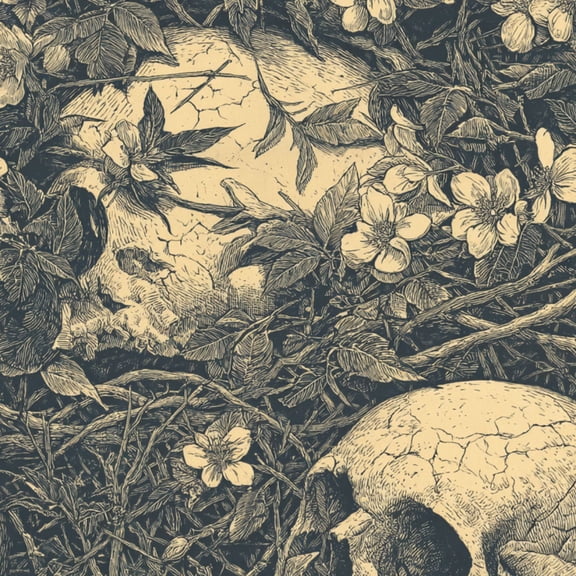 Gothic Peel and Stick Wallpaper Gothic Skull Dark Roses Shadows Wall Mural 23.6in x 9.8ft Self Adhesive Removable Wall Paper Renter Friendly Wallpaper for Nursery Bedroom Cabinets