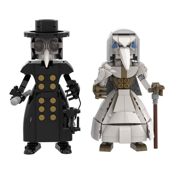 Gothic Plague Doctor MOC Building Kit | 708 Pieces,  | Steampunk Medical Figure for Collectors & Display