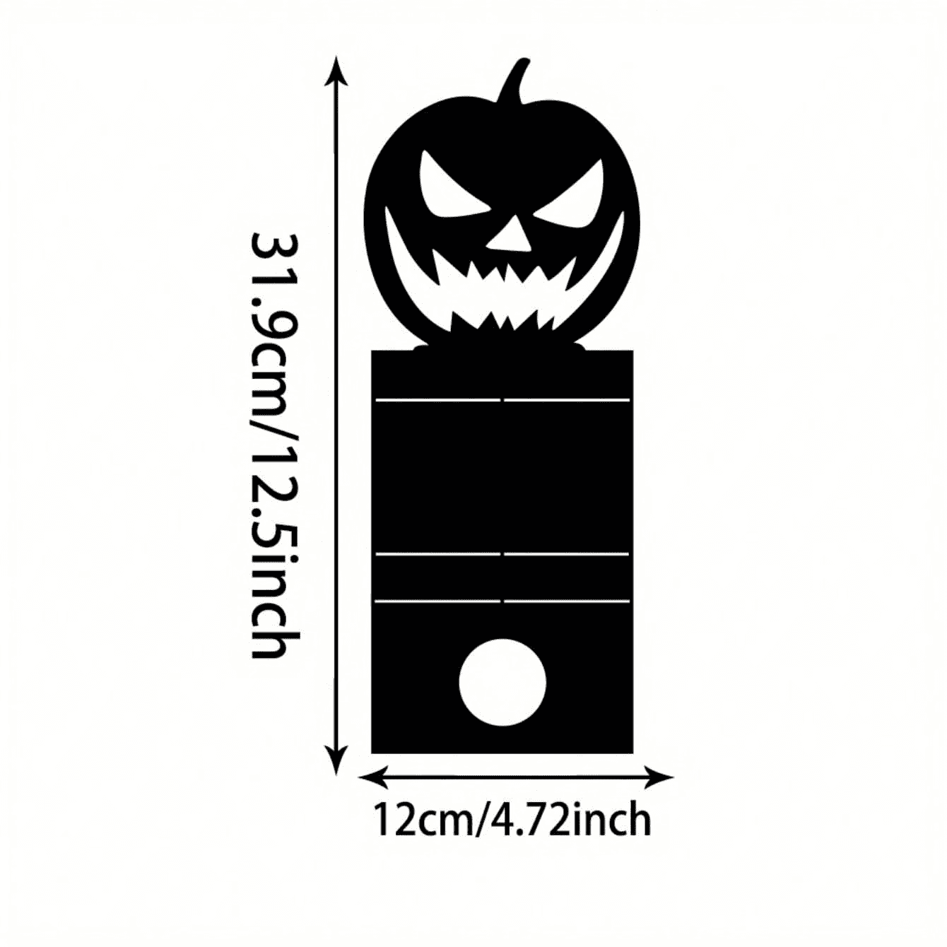 Gothic Pumpkin Candle Holder Lightweight Iron for Halloween and Fall Decor