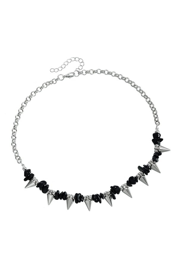 Gothic Punk Necklace With Oxidation Resistant Alloy Clavicle Chain For Unisex