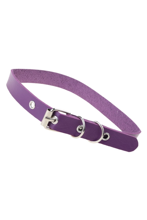 Gothic Punk Rock Choker Necklace Comfortable PU Leather Adjustable Neck Belt Neckband for Modern Fashion Lovers