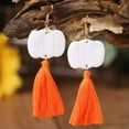 thumbnail image 1 of Gothic Punk Style Skull Head and Thread Tassel Long Earrings for Giirls Jewelry, 1 of 7