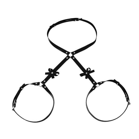 Gothic Punk Thigh Loop Garter Belt Round Thigh Belt Suspender Girl Leather Metal Material for Women