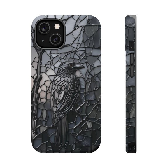 Gothic Raven Crow Goth Artistic Phone Case with iPhone 17 to 11 Pro Max