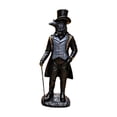 thumbnail image 1 of Gothic Raven Figurine, Black Crow with Top Hat, Dark Academia Tabletop Ornament for Halloween Mantel Shelf Vintage Home Display, 1 of 5