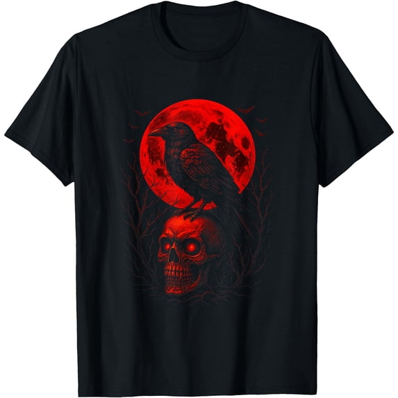 Raven Application Gothic Raven Skull Viking Crow Moon Classic Theme Everyday Message ...