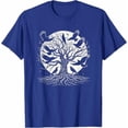 thumbnail image 1 of Gothic Raven Tree With Moon Art Crow Design T-Shirt,Royal Blue Color,Size 2XL, 1 of 5