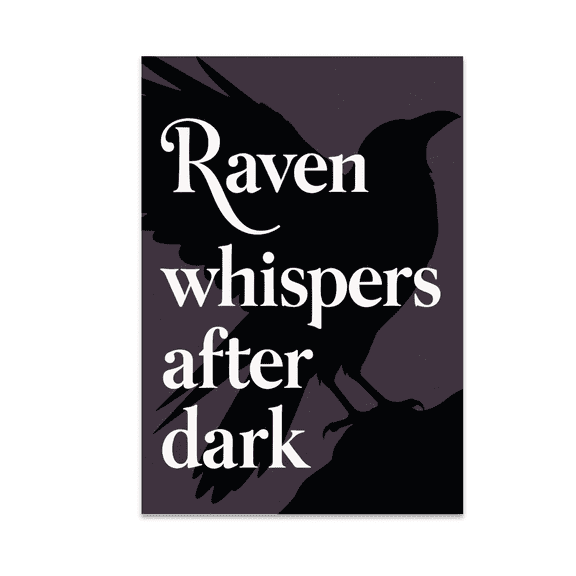 Gothic Raven Wall Decor - Gothic Art Enthusiast - 13x19 Poster Print