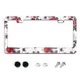 thumbnail image 1 of Gothic Red Roses and Spider Web License Plate Frames for Women Men Car Plate Holder Cover Metal Tag Aluminum Car Accessories Front Rear Plate Decor, 1 of 6