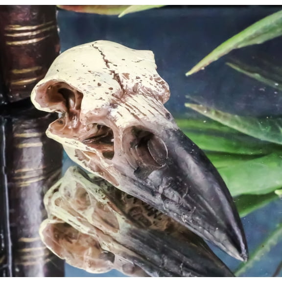 Gothic Reliquary Raven Crow Skull Small Pendant Sacred Talisman Macabre Figurine