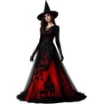 thumbnail image 1 of Gothic Renaissance Dress Women's Witch Costume, Victorian Medieval Cosplay Halloween Dress, Vintage Costume for Cosplay Party, 1 of 7