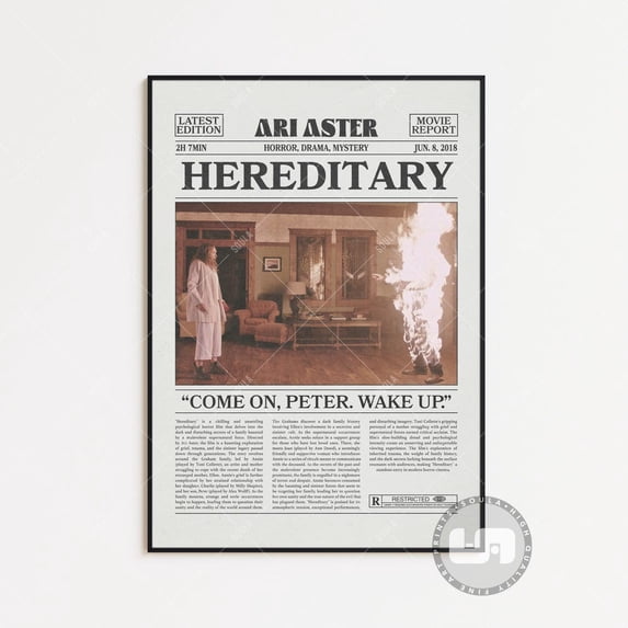 Gothic Retro Film Newspaper Movie Black White Poster - Walmart.com