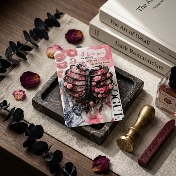 Gothic Rib Cage Phone Grip with Roses | Black Skeleton Heart Phone Holder | Romantic Goth Floral Phone Top | Dark Academia Aesthetic Gift