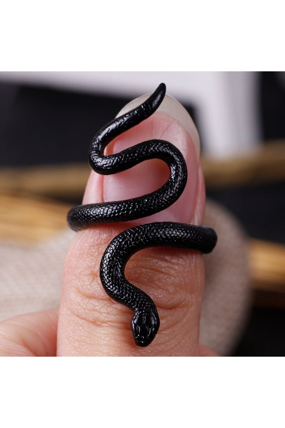 Gothic Ring Set Snake Pattern Plated Cool Decor For Daily Outfits Special Party Accessories