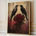 thumbnail image 1 of Gothic Romantic Raven Couple, Vintage Poster, Black Rose, Flowers, Art Poster Print, Home Decor, Victorian Crow, Cottagecore Wall Art, Modern Wall Decor, 8x12 UNFRAMED, 1 of 2