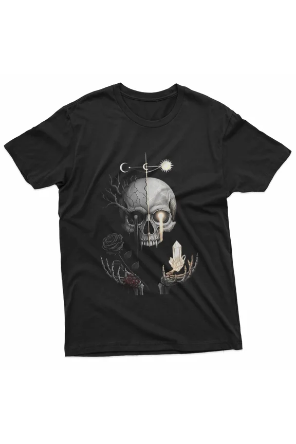 Gothic Rose And Crystal Soul Graphic T-Shirt