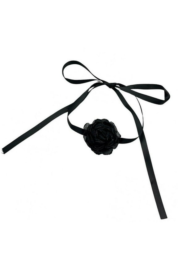 Gothic Rose Camellia Choker Necklace - Elegant Design, Adjustable, Perfect for Unique Fashion Statement