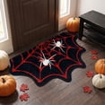 thumbnail image 1 of Gothic Rug Spider Web Indoor Halloween Rug 15.8"x23.6", Plush Gothic Cute Fun Halloween Bathroom Rugs Non Slip Kitchen Mat, Halloween Throw Area Rugs for Front Door Indoor Doormat, 1 of 6