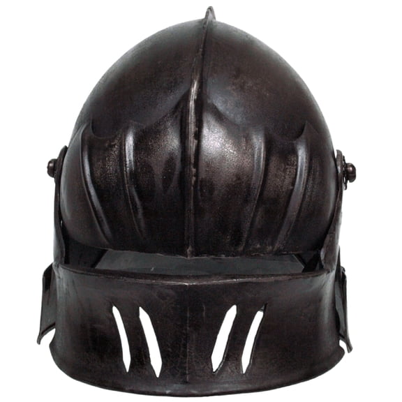 Gothic Sallet Helmet Dark Metal Finish Historical Reenactment