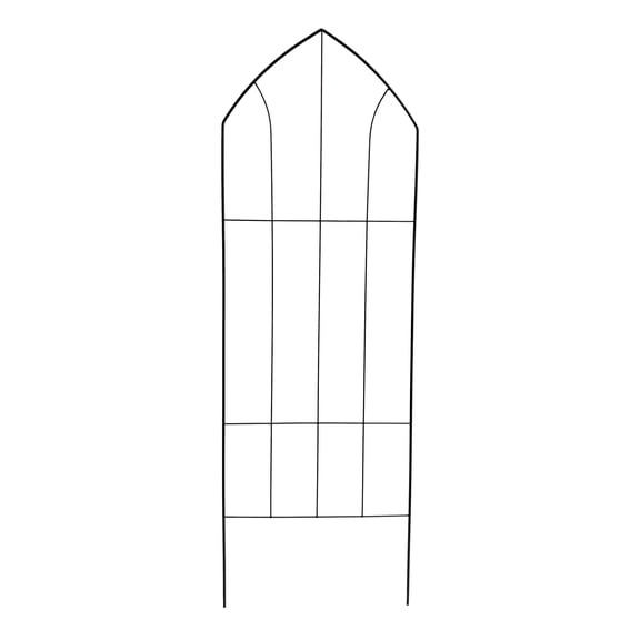 Gothic Screen Trellis – 71″ Freestanding Steel Plant Support & Garden Privacy Screen
