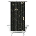 thumbnail image 1 of Gothic Shower Curtain - Dark Celestial Moon & Star Print, Mystical Cosmic Theme Bath Decor, Waterproof Polyester, 36"Wx72"L, Goth Aesthetic Gift, 1 of 5