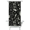 thumbnail image 1 of Gothic Shower Curtain - Dark Celestial Moon & Star Print, Mystical Cosmic Theme Bath Decor, Waterproof Polyester, 36"Wx72"L, Goth Aesthetic Gift, 1 of 5
