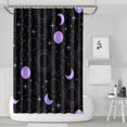 thumbnail image 1 of Gothic Shower Curtain Set - Dark Celestial Moon & Star Print, Mystical Cosmic Bath Decor, Waterproof Polyester 72"Wx72"L, Goth Aesthetic Gift, 1 of 5