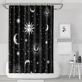 thumbnail image 1 of Gothic Shower Curtain Set - Dark Celestial Moon & Star Print, Mystical Cosmic Bath Decor, Waterproof Polyester 72"Wx72"L, Goth Aesthetic Gift, 1 of 5