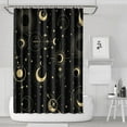 thumbnail image 1 of Gothic Shower Curtain Set - Dark Celestial Moon & Star Print, Mystical Cosmic Bath Decor, Waterproof Polyester 72"Wx72"L, Goth Aesthetic Gift, 1 of 5