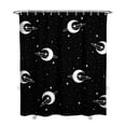 thumbnail image 1 of Gothic Shower Curtain Set - Dark Celestial Moon & Star Print, Mystical Cosmic Bath Decor, Waterproof Polyester 72"x84", Goth Aesthetic Gift, 1 of 5