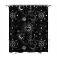 thumbnail image 1 of Gothic Shower Curtain Set - Dark Celestial Moon & Star Print, Mystical Cosmic Bath Decor, Waterproof Polyester 72"x84", Goth Aesthetic Gift, 1 of 5