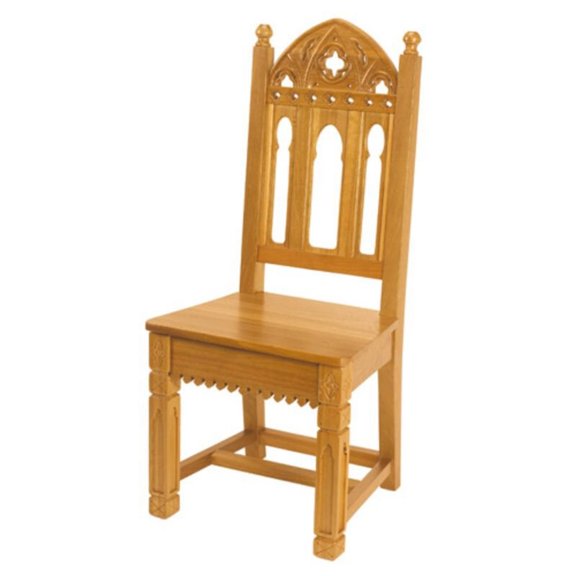 Gothic Side Chair Medium Oak