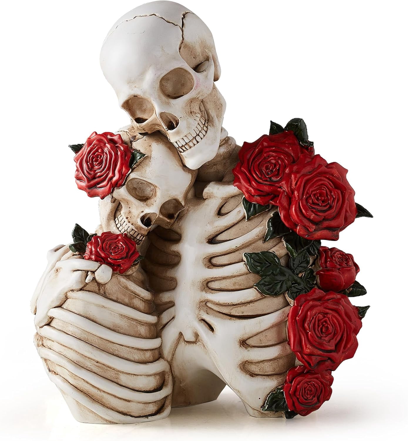 Gothic Skeleton Couple Figurine Statues for Home Decor, Goth Wedding