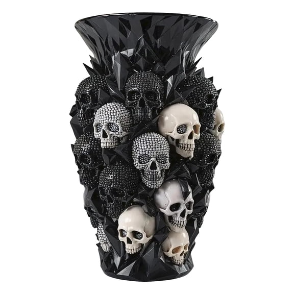 Gothic Skeleton Resin Vase - Unique Skeleton Flower Stand, Suitable for Fresh and Dried Flowers, Desktop Decoration, Gothic Style Enthusiasts, Weird Garden Decoration