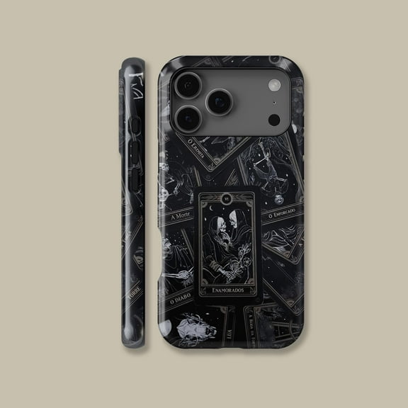Gothic Skeleton Tarot Card MagSafe Case for iPhone Samsung Dark Art