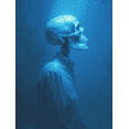 thumbnail image 1 of Gothic Skeleton Valentine Canvas Print, Dark Academia Spooky Halloween Ready To Hang Home Wall Decor Art, 1 of 8