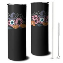 Gothic Skull 20oz Skinny Tumbler - Vintage Halloween Artwork Insulated Travel Friendly Cup